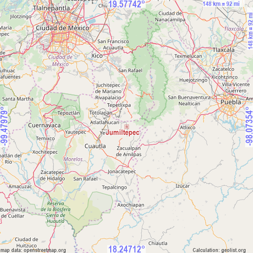 Jumiltepec on map