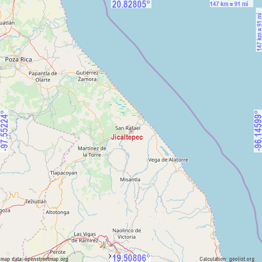 Jicaltepec on map