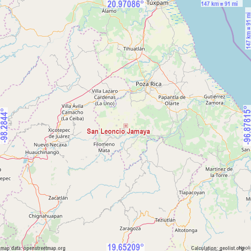 San Leoncio Jamaya on map