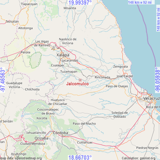 Jalcomulco on map