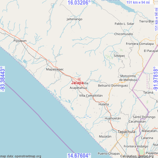 Jalapa on map