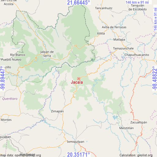 Jacala on map