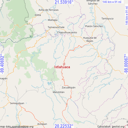 Ixtlahuaca on map