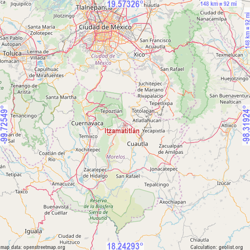 Itzamatitlán on map