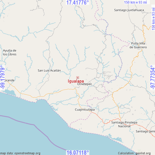 Igualapa on map