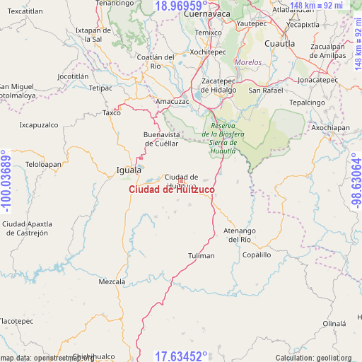 Ciudad de Huitzuco on map