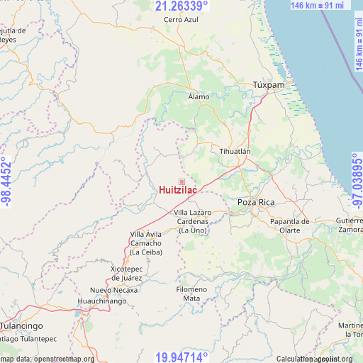 Huitzilac on map