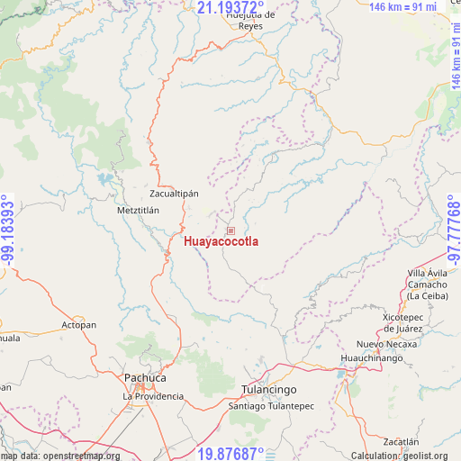 Huayacocotla on map