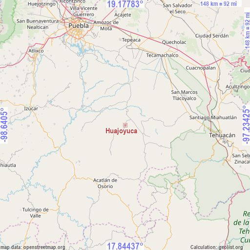Huajoyuca on map