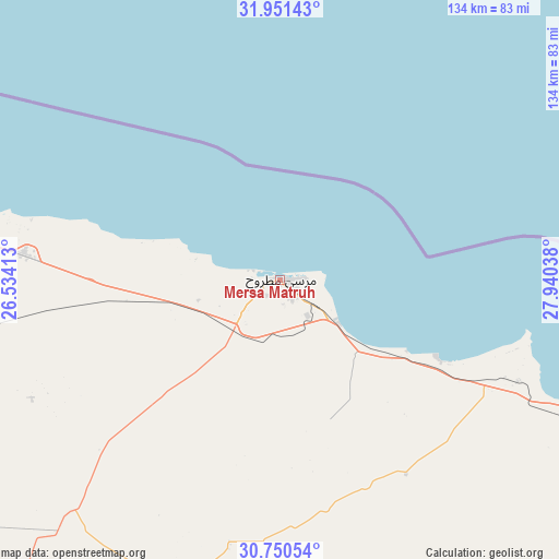 Mersa Matruh on map
