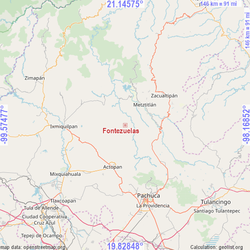 Fontezuelas on map