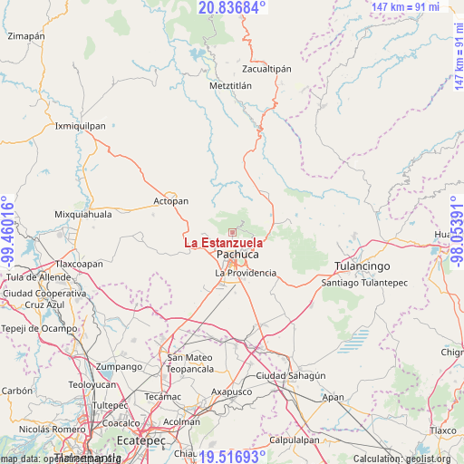 La Estanzuela on map