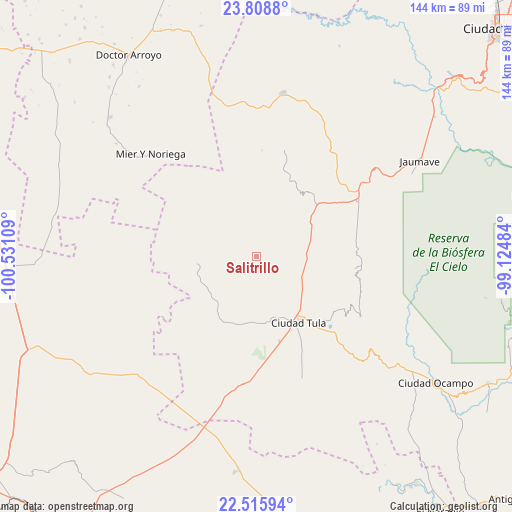 Salitrillo on map