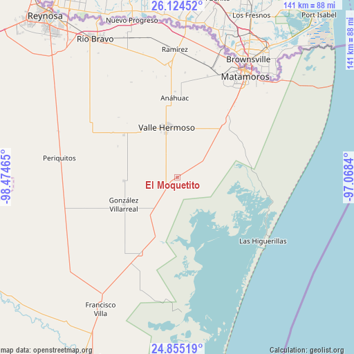 El Moquetito on map