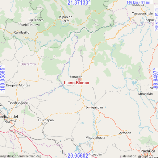 Llano Blanco on map