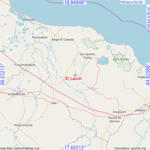 El Laurel on map