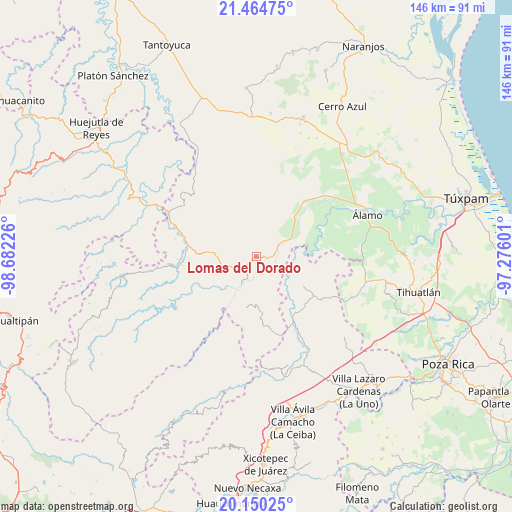 Lomas del Dorado on map