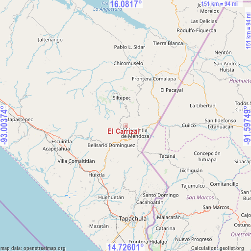 El Carrizal on map