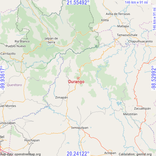 Durango on map