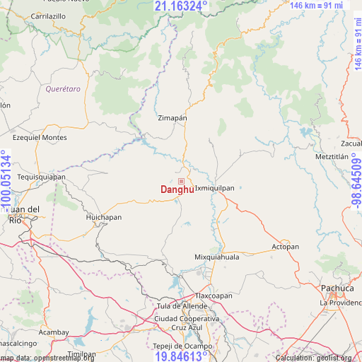 Danghu on map