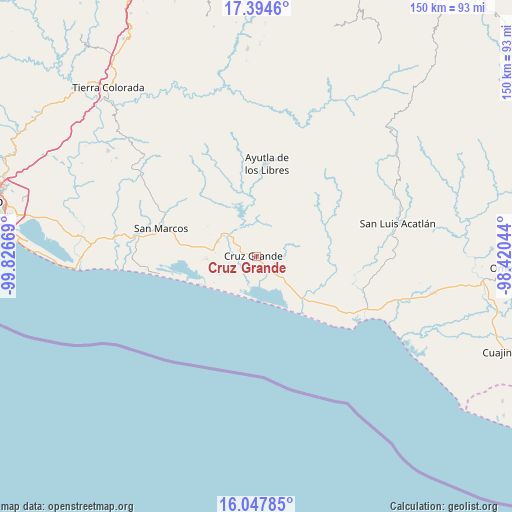 Cruz Grande on map