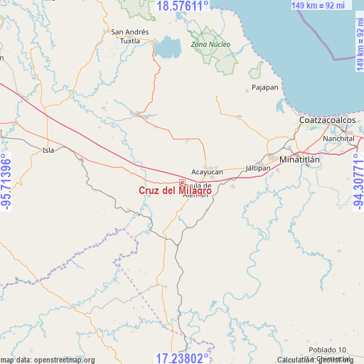 Cruz del Milagro on map