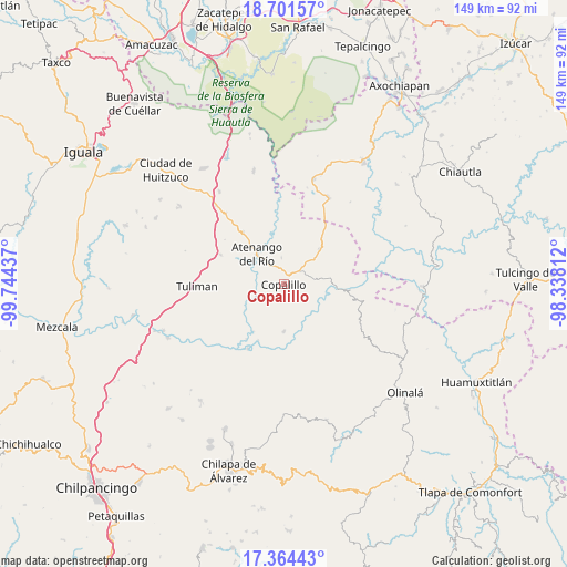 Copalillo on map
