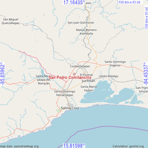 San Pedro Comitancillo on map
