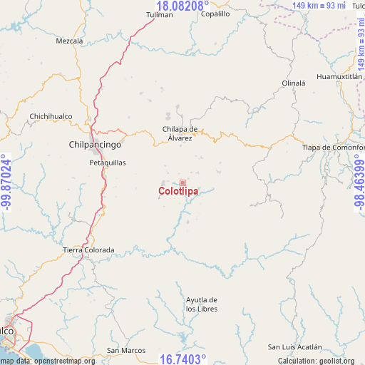 Colotlipa on map