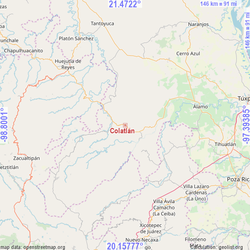 Colatlán on map