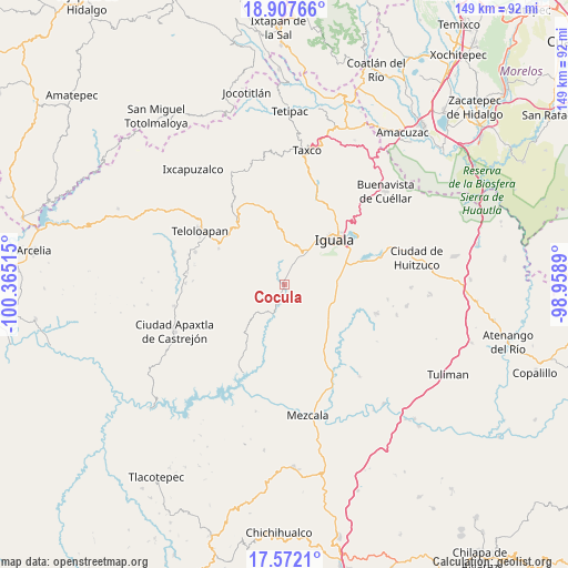 Cocula on map
