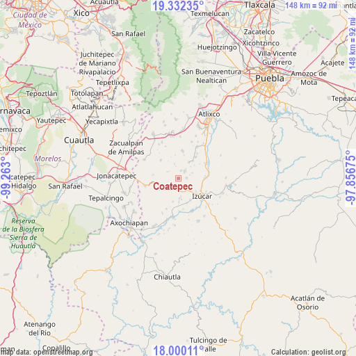 Coatepec on map