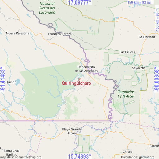 Quiringüicharo on map