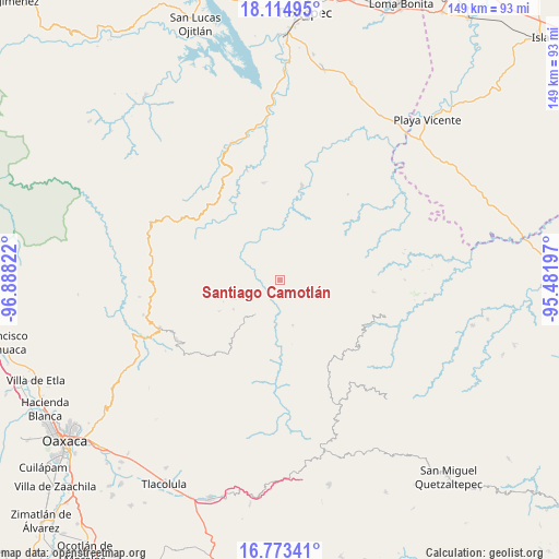 Santiago Camotlán on map