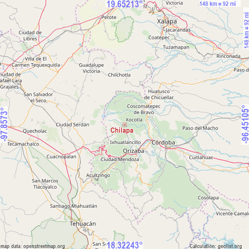 Chilapa on map