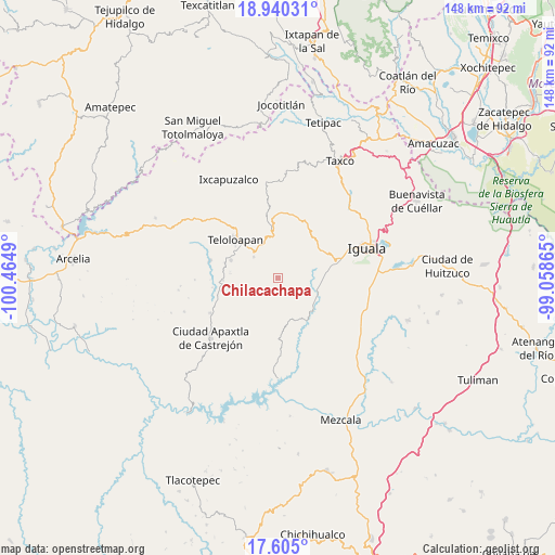 Chilacachapa on map
