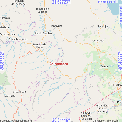 Chicontepec on map