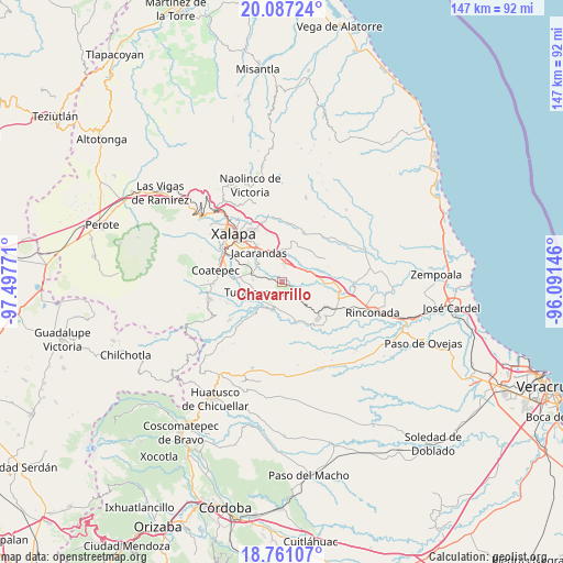 Chavarrillo on map
