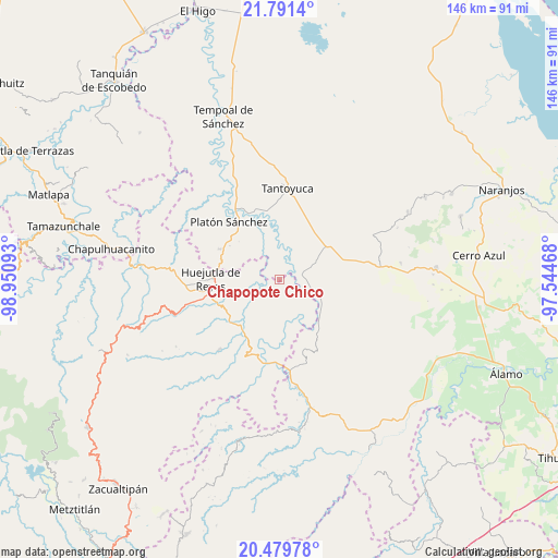 Chapopote Chico on map