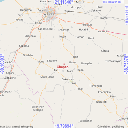 Chapab on map