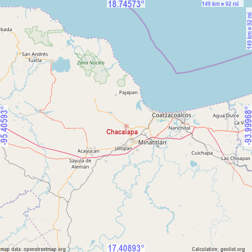 Chacalapa on map