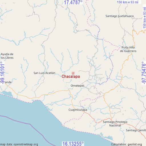 Chacalapa on map