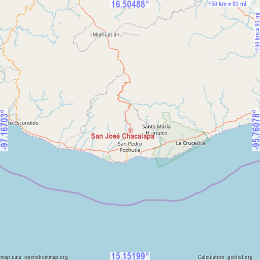 San José Chacalapa on map