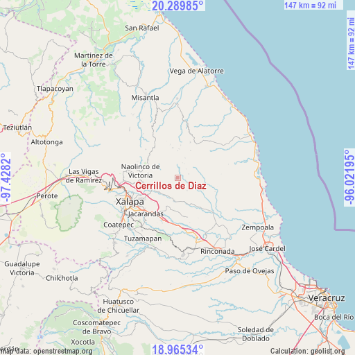 Cerrillos de Diaz on map