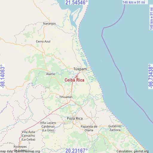 Ceiba Rica on map
