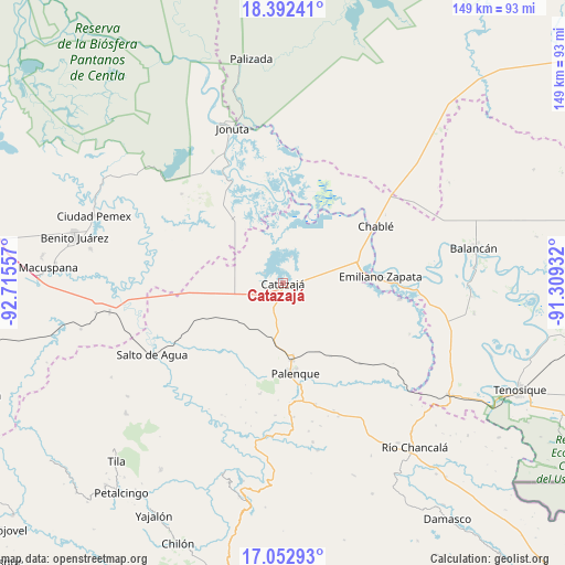 Catazajá on map