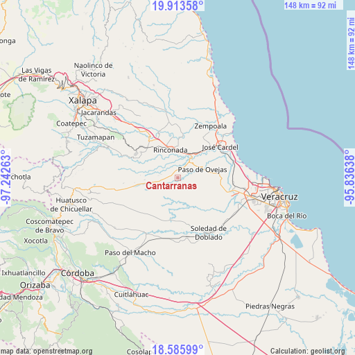 Cantarranas on map