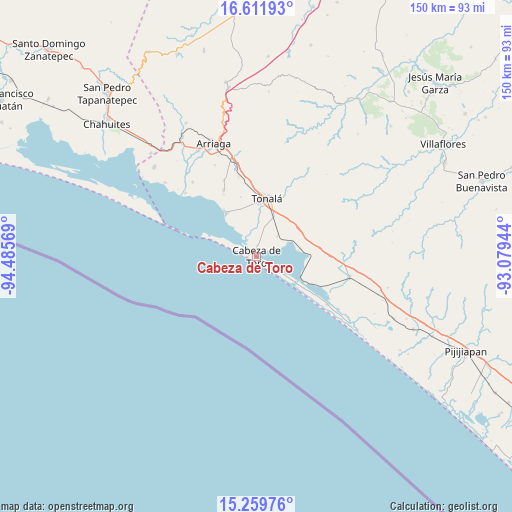 Cabeza de Toro on map