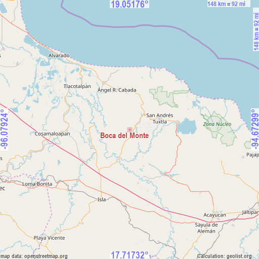 Boca del Monte on map