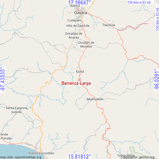 Barranca Larga on map
